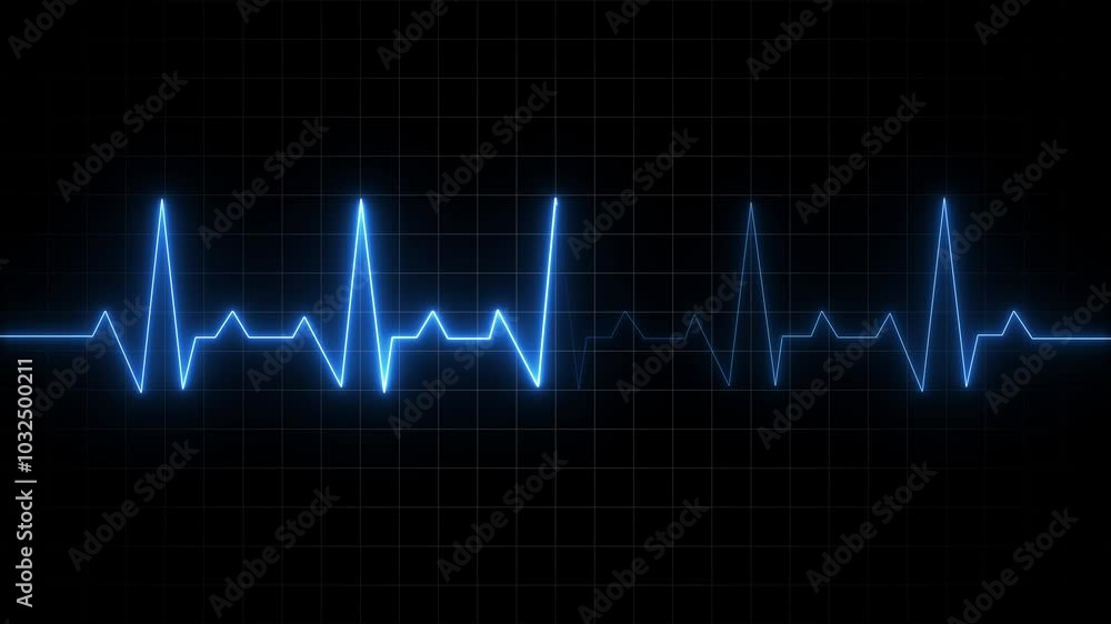 Neon heartbeat icon animation. heartbeat line neon light heart rate display screen medical research Neon heartbeat icon animation. heartbeat line neon light heart rate display screen medical research