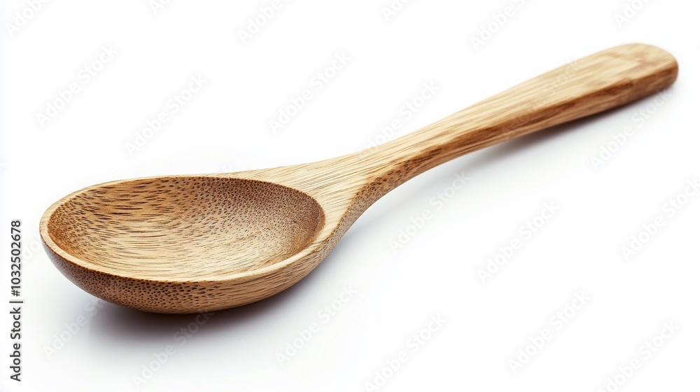 A wooden spoon isolated on a white background. A wooden spoon isolated on a white background.