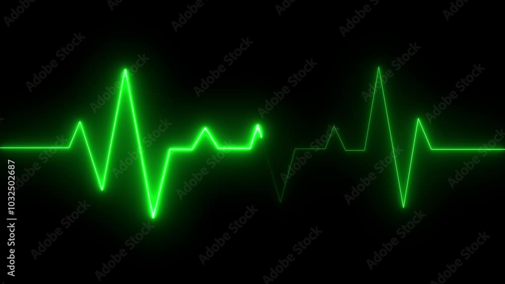 Neon heartbeat icon animation. heartbeat line neon light heart rate display screen medical research Neon heartbeat icon animation. heartbeat line neon light heart rate display screen medical research