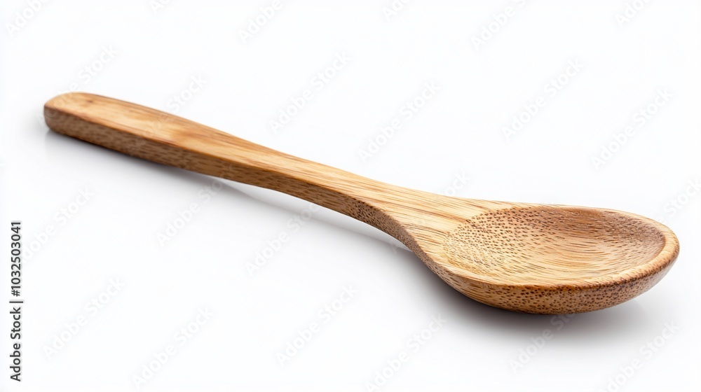 A wooden spoon isolated on a white background. A wooden spoon isolated on a white background.