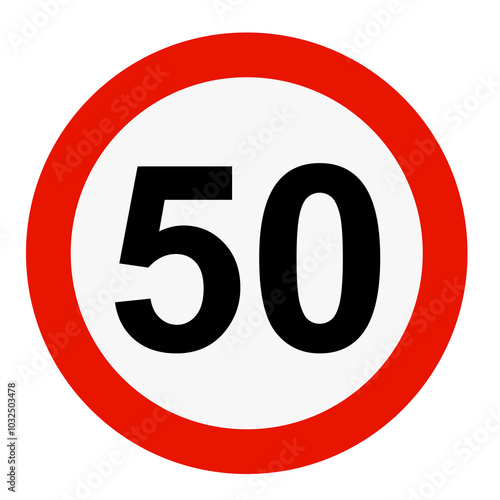   Road speed limit 50