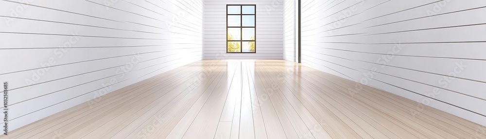 An empty hallway with clean white walls, natural light from a single window, minimalist and serene, smooth textures, architectural realism An empty hallway with clean white walls, natural light from a single window, minimalist and serene, smooth textures, architectural realism