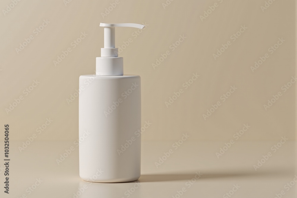 A hand sanitizer holder on a clean design background with a cozy feel A hand sanitizer holder on a clean design background with a cozy feel
