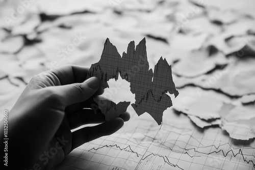 A hand holding a piece of paper with a map on it