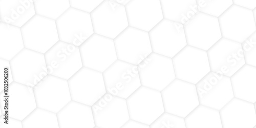 3d hexagonal structure futuristic white background and embossed hexagon abstract with hexagon background. honeycomb hexagonal background. Hexagon shape, white, shiny black. hexagon pattern shape.