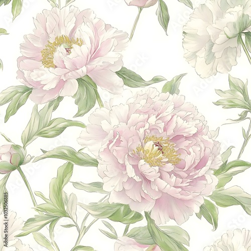 Delicate Watercolor Peonies