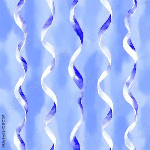 Abstract Blue and White Watercolor Background