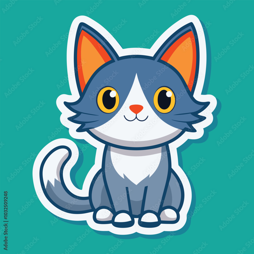 Quirky Cats, Fun Sticker Illustrations Quirky Cats, Fun Sticker Illustrations