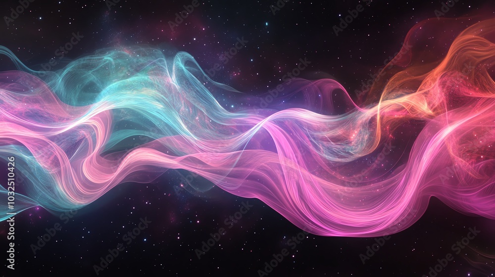 Colorful swirling light pattern, abstract design Colorful swirling light pattern, abstract design