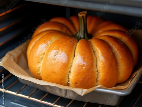 Halloween baked goods, pumpkin bread.