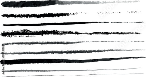 different brush strokes, grunge brush