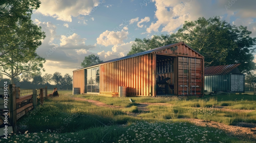 Rustic Container Home in a Rural Setting Rustic Container Home in a Rural Setting
