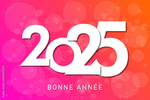 Bonne année - meilleurs vœux 2025 - vecteur pour affiche, bannière, salutation et célébration du nouvel an 2025.