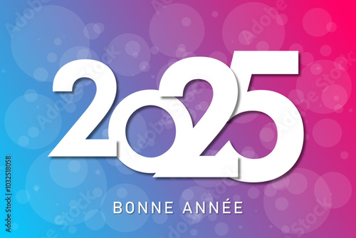 Bonne année - meilleurs vœux 2025 - vecteur pour affiche, bannière, salutation et célébration du nouvel an 2025.