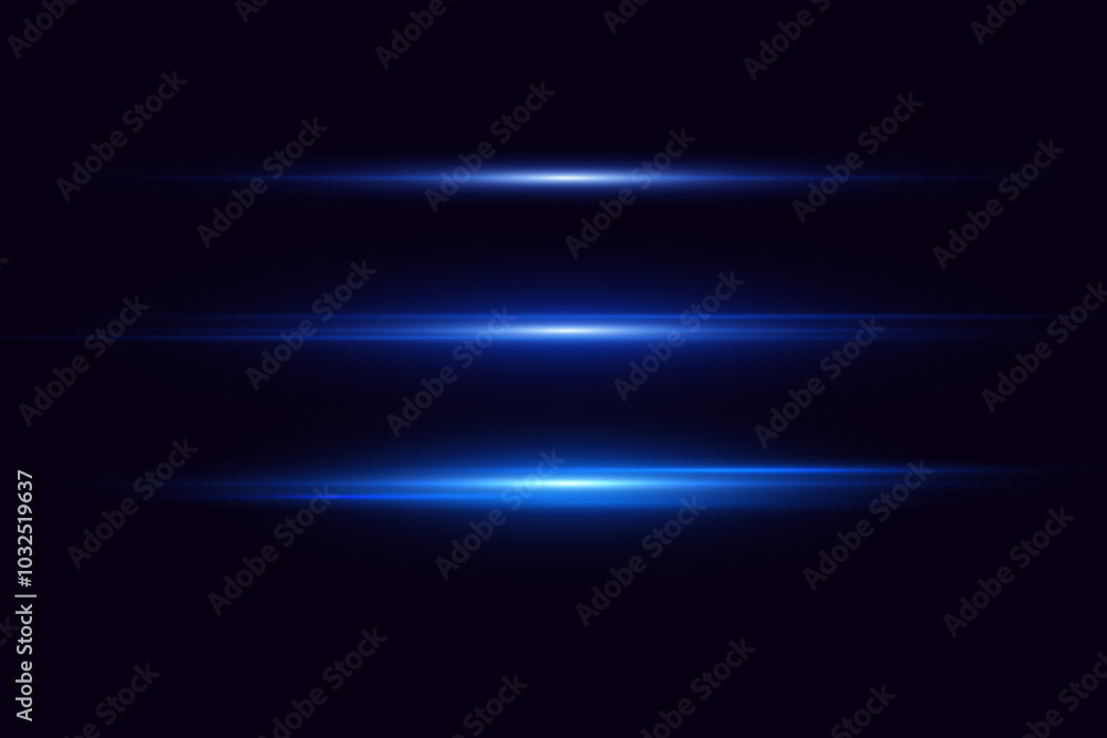 Horizontal flash of light. Laser beams, light lines. Horizontal flash of light. Laser beams, light lines.