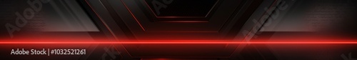 Futuristic red and black geometric background. Neon highlights, modern design