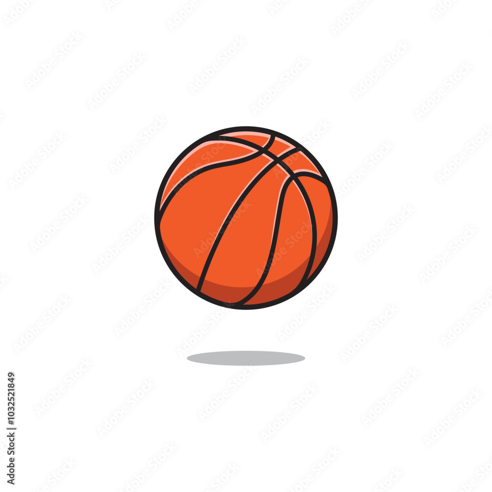 Fototapeta premium illustration of a basketball on a white background