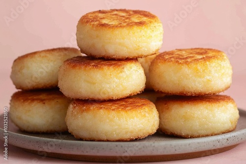 Stack of Golden Brown Fried Cheese Curds on a Plate