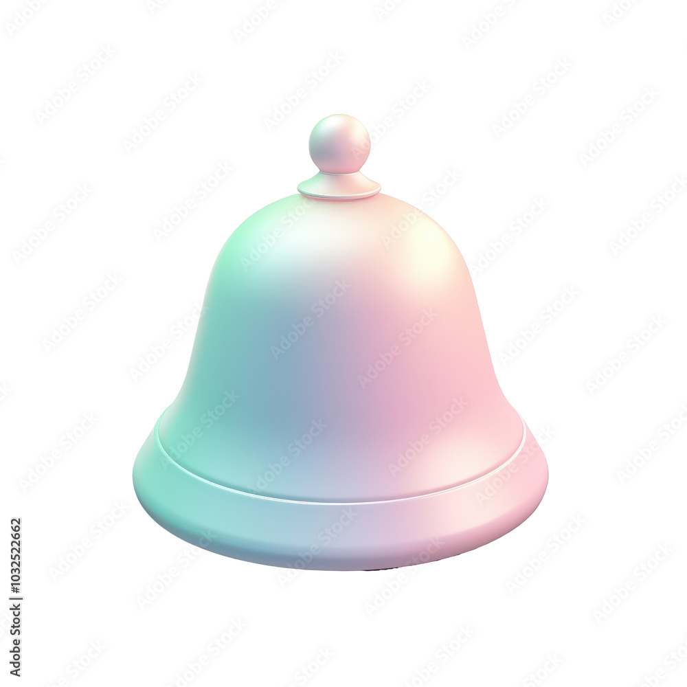 PNG bell with a soft gradient 3d icon, cartoon style minimal on transparent, isolate on white background PNG bell with a soft gradient 3d icon, cartoon style minimal on transparent, isolate on white background