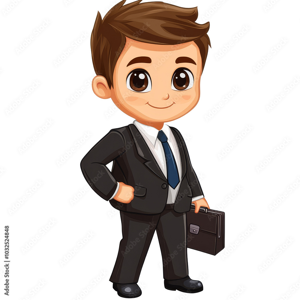 Adorable little businessman illustration dressed in a suit ready for a successful corporate meeting or presentation, little business man illustrationisolated on transparent background Adorable little businessman illustration dressed in a suit ready for a successful corporate meeting or presentation, little business man illustrationisolated on transparent background
