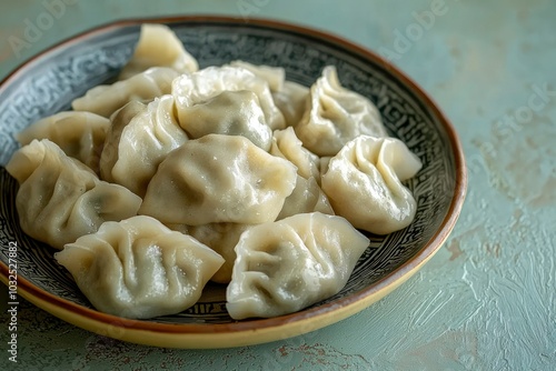 Steamed Dumplings Served in a Decorative Bowl