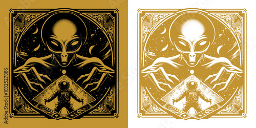 alien and astronaut design