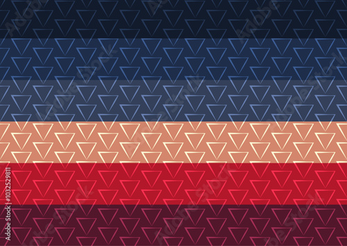 Triangle Fabric Pattern Geometric Spectrum: Triangular Pattern in Vibrant Color Bands