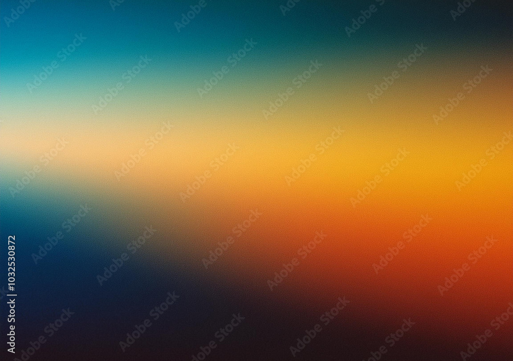 Fototapeta premium Yellow orange blue teal black noise texture gradient background grainy dark vibrant banner poster cover backdrop header design