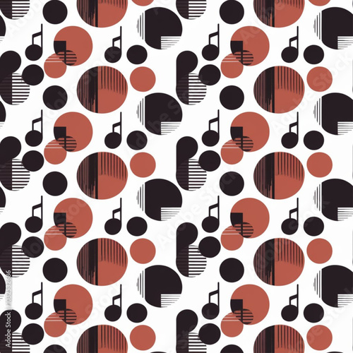 seamless pattern with musical icons