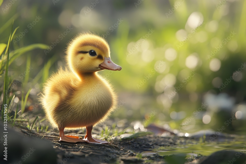 Duck standing on dirt field Duck standing on dirt field