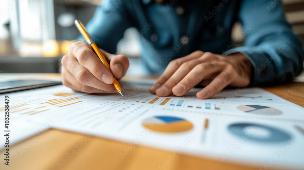 on the table there are charts , in the background there are man's hands
on the table there are charts , in the background there are man's hands