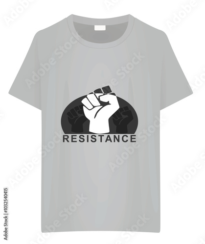 T shirt resistance design. vector