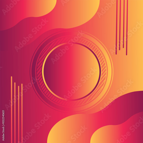 Geometric circle Gradient background template copy space for banner, presentation, poster, or landing page