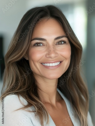 Smiling Woman in Professional Portrait