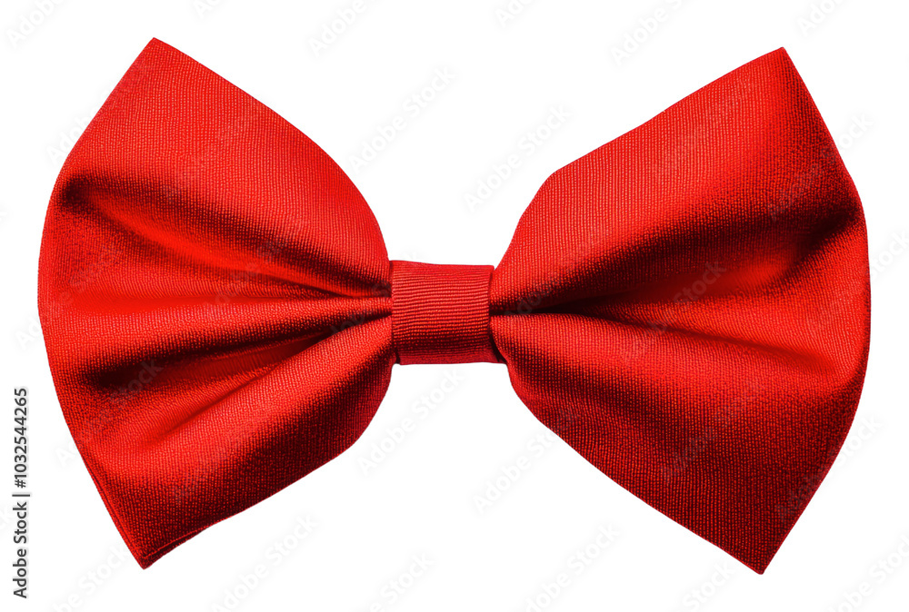 Bright red bow tie ready for a formal occasion isolated on transparent background Bright red bow tie ready for a formal occasion isolated on transparent background