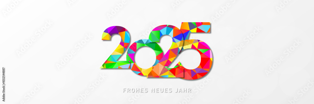 Fototapeta premium frohes neues jahr 2025