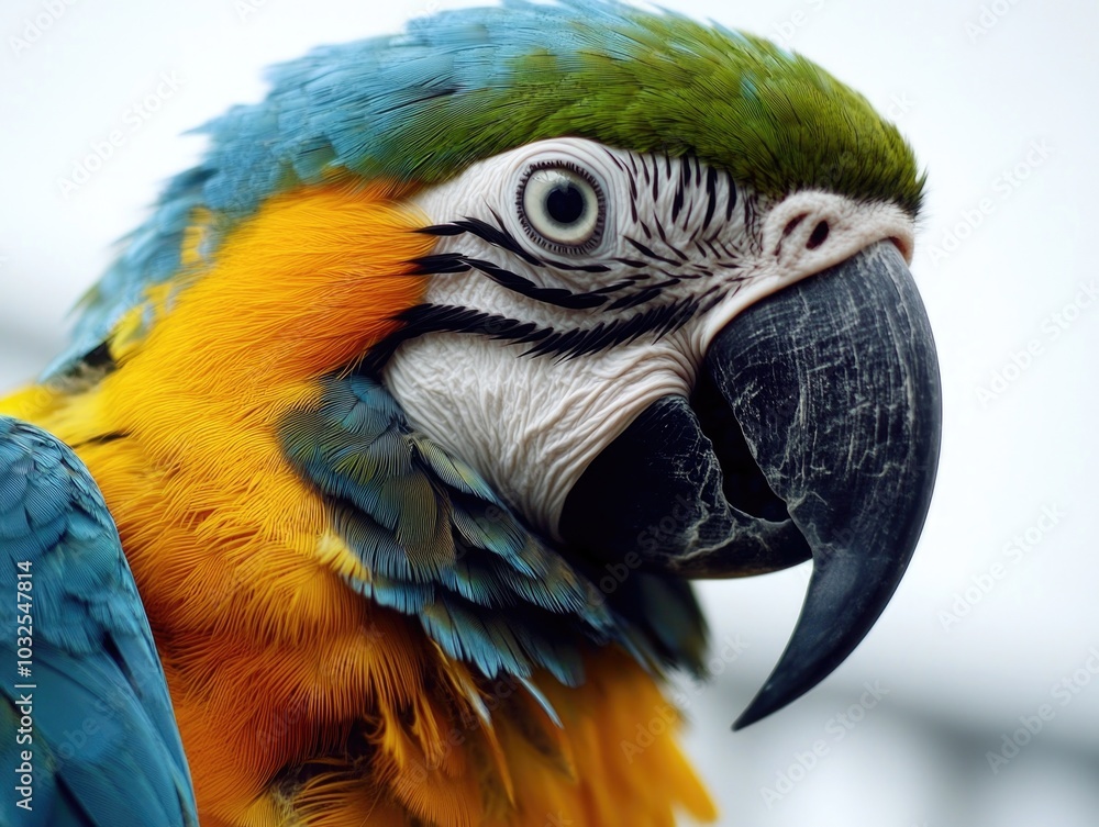 Fototapeta premium Parrot Face Close Up