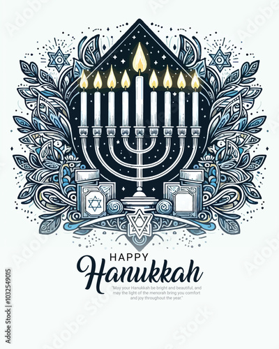 Happy Hanukkah Social Media Post banner
