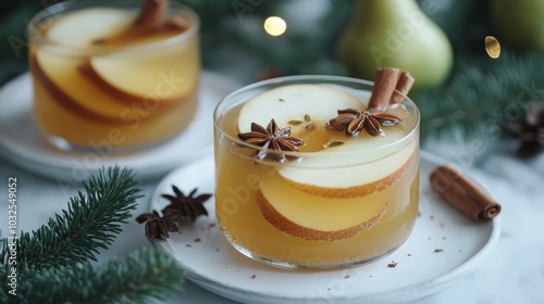 Refreshing apple cocktail served in a vintage glass with cinnamon at a cozy g...