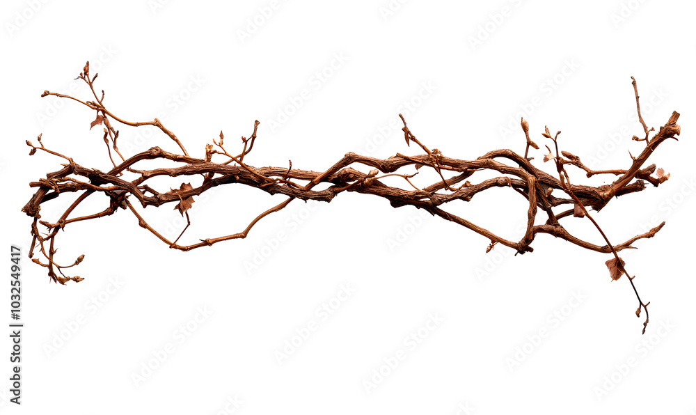 Thorny, twisted branch isolate on transparent background, png, cutout Thorny, twisted branch isolate on transparent background, png, cutout