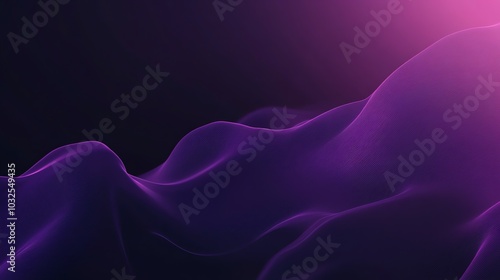 Wallpaper Mural Abstract purple smoke wave design with pink and light accents, flowing energy pattern on black background Torontodigital.ca