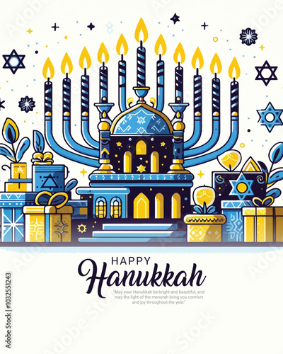 Happy Hanukkah Social Media Post banner