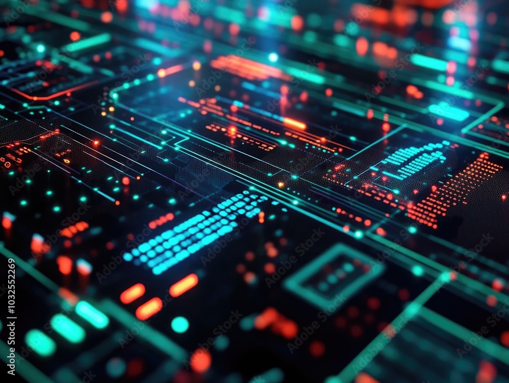 Fototapeta premium Computer Circuit Board Close Up