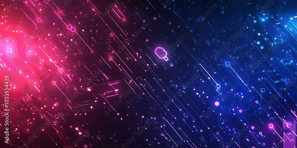 Obraz premium Digital Circuit Wallpaper Background