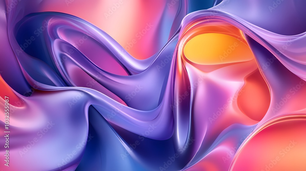 Abstract flowing liquid forms gently blending into each other with smooth transitions Abstract flowing liquid forms gently blending into each other with smooth transitions