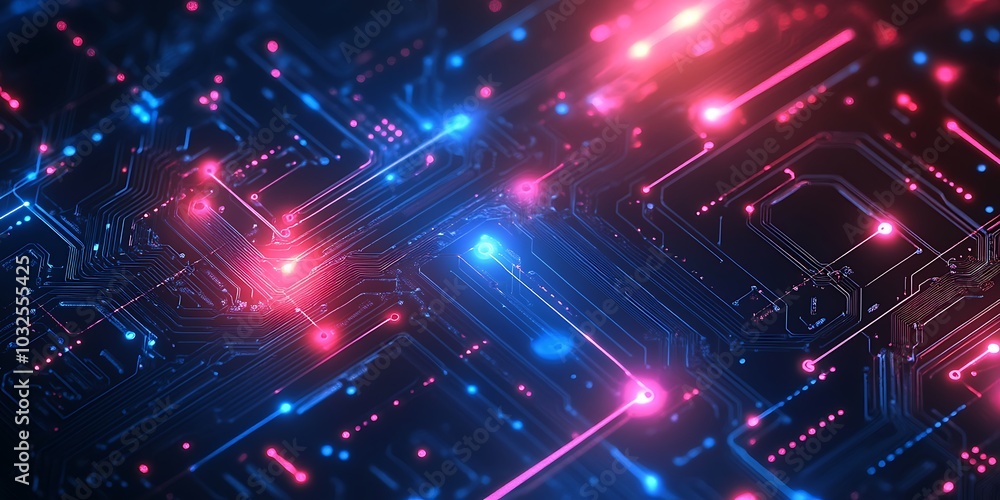 Fototapeta premium Digital Circuit Wallpaper Background