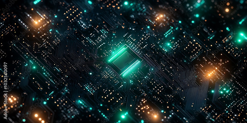 AI artificial intelligence technology microchip background AI artificial intelligence technology microchip background