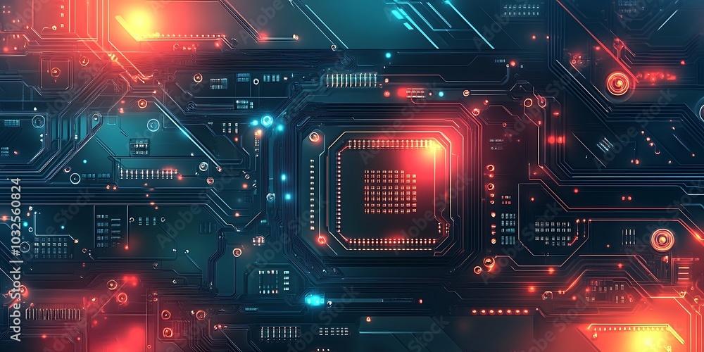 AI artificial intelligence technology microchip background AI artificial intelligence technology microchip background
