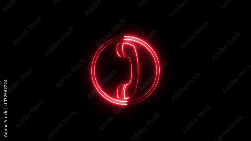calling icon animation on black background. calling icon animation on black background.