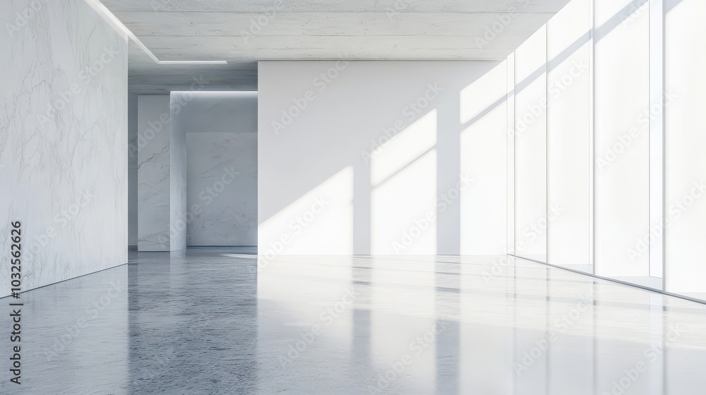 Fototapeta premium Modern Minimalist Interior with Natural Light